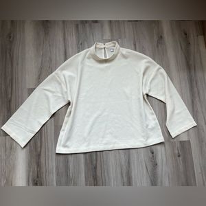 Madewell M Cream Long Sleeve Blouse